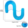 S shape water toy summer party gift double holiday swim pool float water lounge with mesh