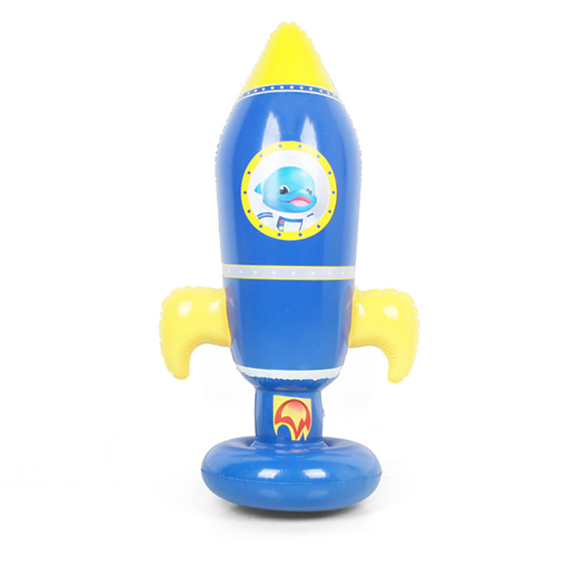 Inflatable children's toys indoor and outdoor high quality holiday toy rocket tumbler
