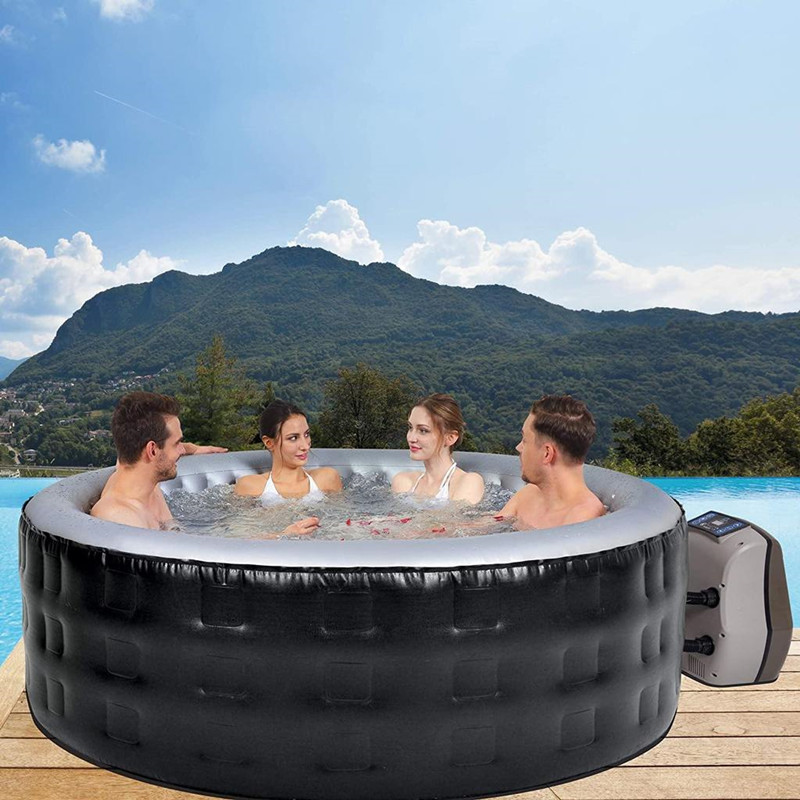 6 Person Inflatable Hot Tub Spa Airjet Massaging Jacuzzi Spa With Digital Control Panel