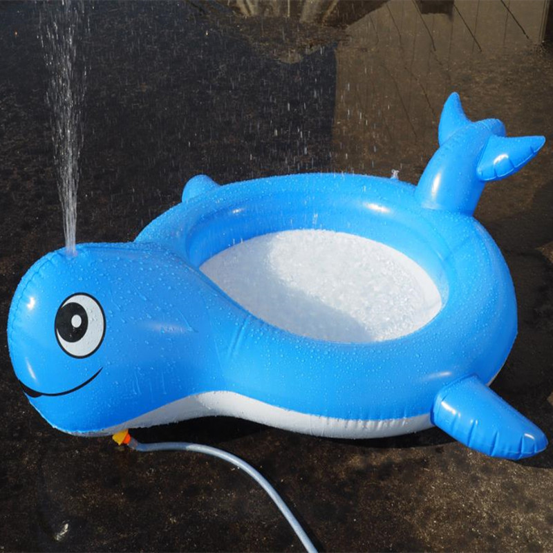 Inflatable Whale Garden Play Mat Sprinkler Water Game for Children Safe And Interestig Pool