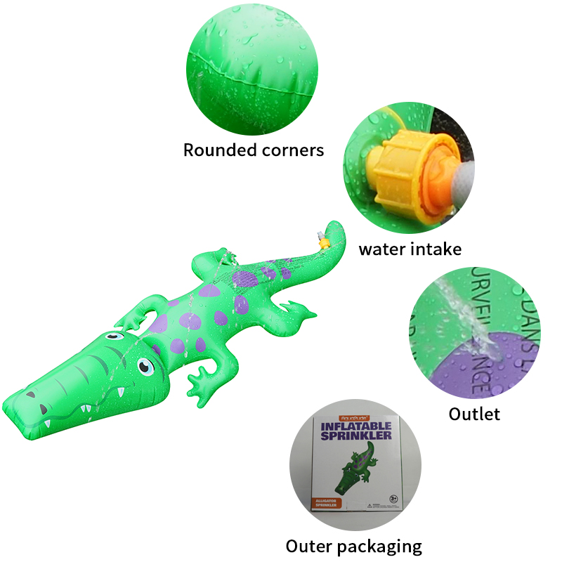 Kids Inflatable Sprinkler Water Spray Crocodile Toys Grass Outdoor Garden Children Sprinkler Animal