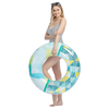 Inflatable Pool Floats with Glitters 32.5" swim ring for Swimming Pool Kids Adults Beach Outdoor Party Supplies