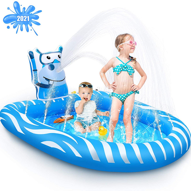 Inflatable Sprinkler Swimming Pool 3 in 1 Family Sized Outdoor Pool Inflatable Dinosaur Play Center child /adult