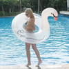 Transparent Swan Swimming Circle Inflatable Swimming Ring Giant Pool Float For Kids Adults Beach Sea Party Toys