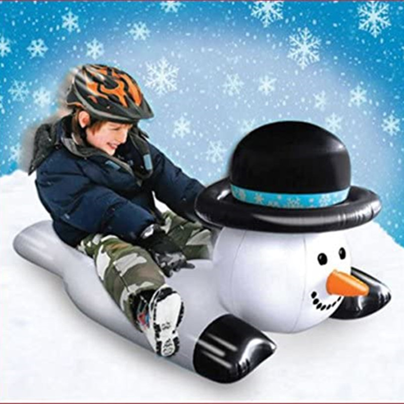 Inflatable Snowman Sledding Snow Tube winter party inflatable ski board for kids adults 