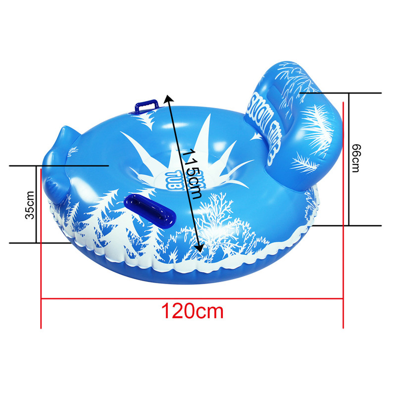 Floated Skiing Board PVC Winter Inflatable Ski Circle With Handle Durable Children Adult Outdoor Snow Tube Skiing Accessories