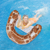 New design inflatable pool float water party PVC lounge with Cup Holder for adults inflatable fur print pool float chair