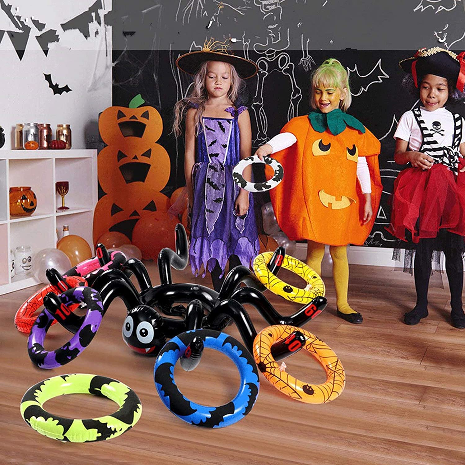 Inflatable Halloween Party Splider Ring Toss Game Toy