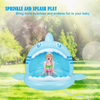 Inflatable Shark Kiddie Paddling Pool with Water Sprinkler Indoor&Outdoor Water Game Play Center for Kids