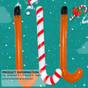 Christmas Inflatable Walking Sticks Toys Creative PVC Inflatable Striped Cane for Theme Party