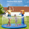 Splash Pad for Kids Sprinkler Mat with Basketball Hoop& 2 Small Basketballs