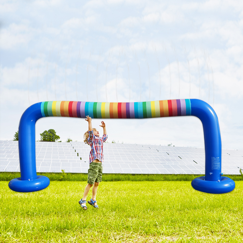 Large Inflatable Rainbow Arch water Sprinkler Outdoor Water Toys for Toddlers Outdoor Rainbow Sprinkler Toys 