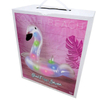 Inflatable Swan Pool Float Colorful LED Lighted Twinkling Ride-on Transparent Swan Sunbathe Mat Water Toy Mattress