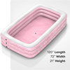Inflatable Kiddie Pool, Puffer Fish Baby Swimming Pool with Inflatable Soft Floor, Water Play Inflatable Bathtub 