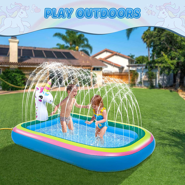 kids sprinkler pool