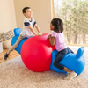  Heavy-Duty Vinyl Giant Inflatable Seesaw Rocker with Handles and Backrests for Two Kids