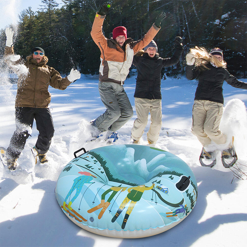 Heavy Duty Pvc Inflatable Snow Tube Durable Sled Snow Toys for Winter Outdoor Sledding Sports Fun Winter Fun Snow Tube