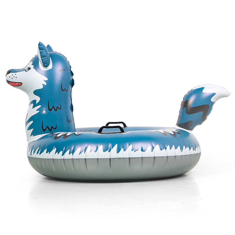 Winter outdoor game Custom PVC High Quality Wolf Inflatable Float Snow Tube For Manufacturer 